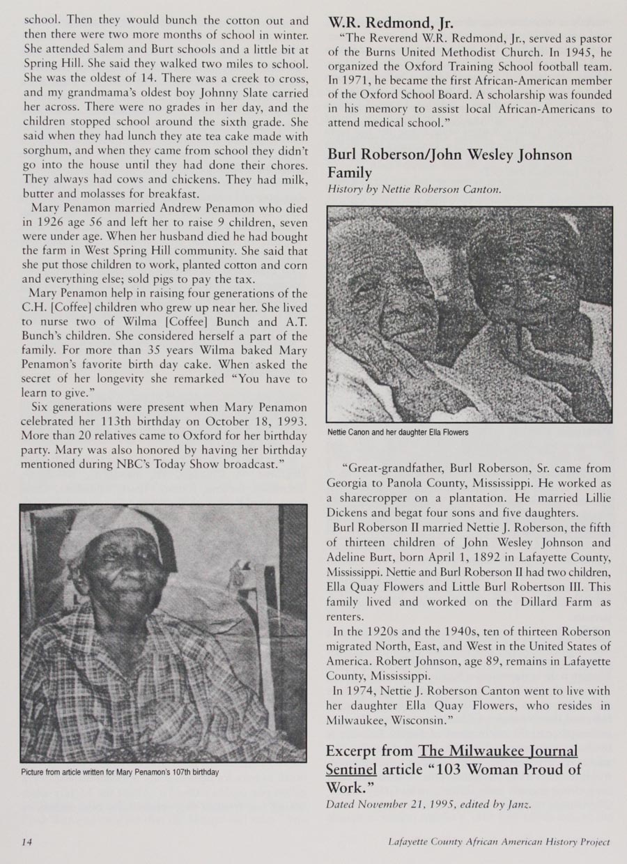 African American History Project page